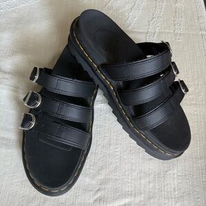 Dr. Martens Black Triple Strap Sandals